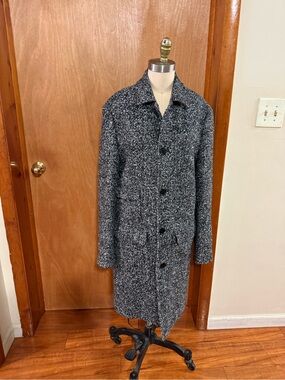 Paisley & Gray Men's Black and Gray Tweed Pea Coat